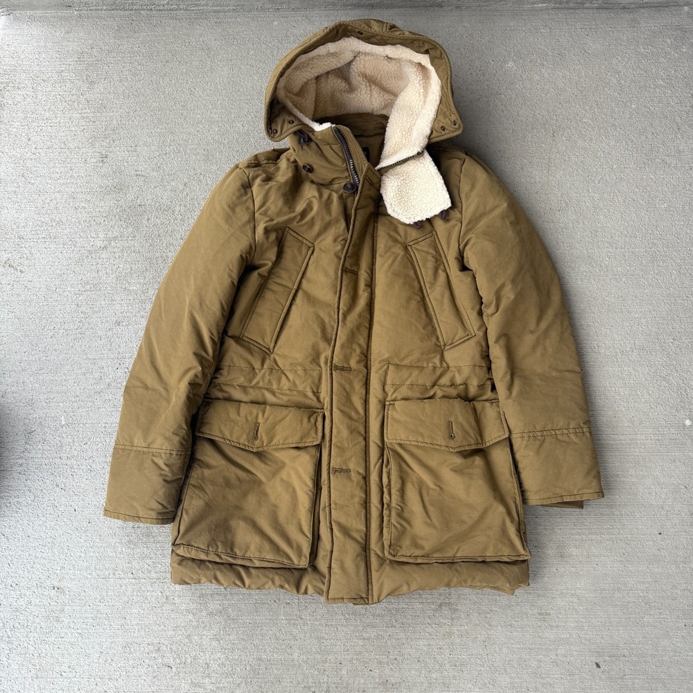 Intermezzo Mens Hooded Field‎ Parka Jacket Brown Pocket Winter Warm Outdoor XL